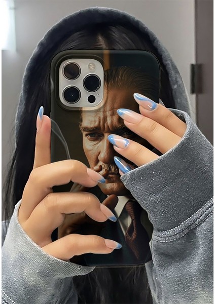 iPhone 16 Pro Max Uyumlu Atatürk Desenli Telefon Kılıfı #5
