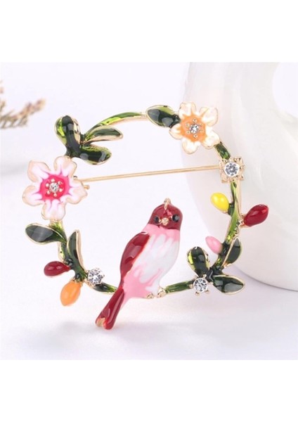 Çelenkli Kuş Broş fiyatları