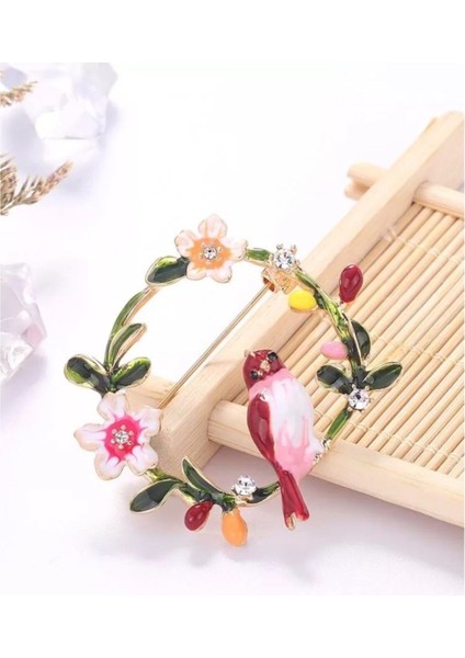 Çelenkli Kuş Broş modelleri