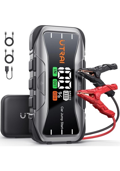 Jstar JS10 27000MAH 6000A Jump Starter Taşınabilir Akü Takviye Kiti + Taşıma Çantası (Çanta + 65W Pd Powerbank + LED Lamba)