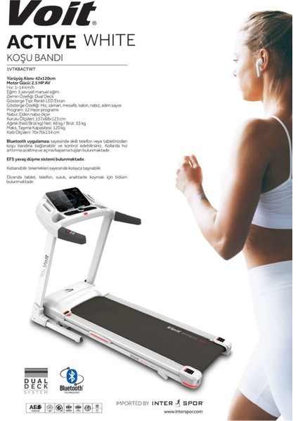 Active White Koşu Bandı