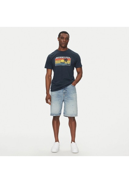 Quiksilver Sun Faded Erkek Mavi Yuvarlak Yaka Tişört fiyatları