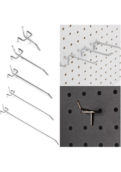 15 cm Delikli Pano Kancası Delikli Pano Raf Kancası 50 Adet modelleri