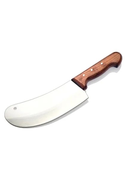 Bursa Paslanmaz Mutfak Soğan Satırı, Börek Bıçağı No:1, 15 cm - Ahşap Sap