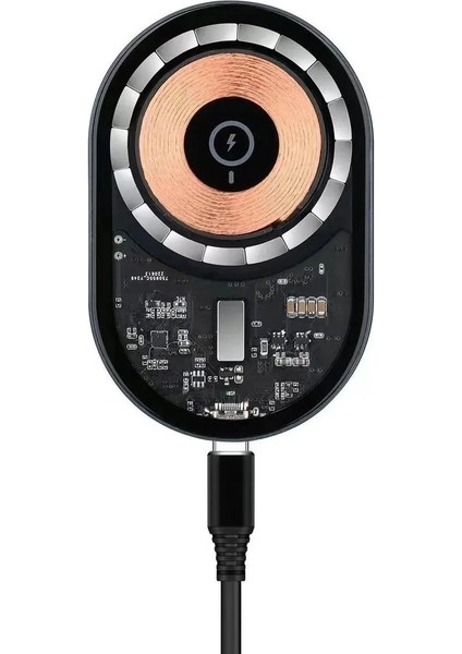 W13 Kablosuz Araç Içi Telefon Tutucu ve Telefon Şarj Cihazı Siyah