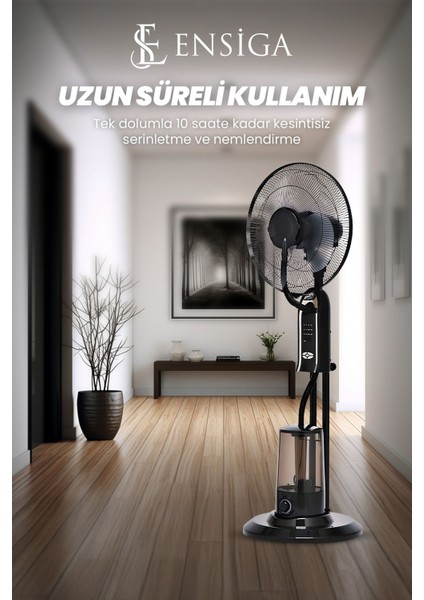 Su Tanklı Su Püskürtmeli Vantilatör 16 Inç Kumandalı Zamanlayıcı, Nemlendirici Salınımlı modelleri