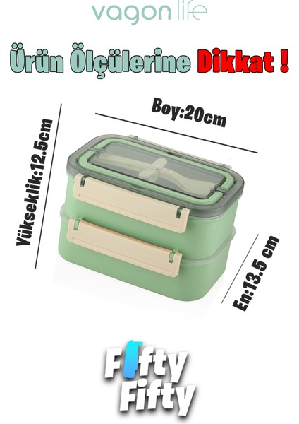 Bento Lunch Box 1600 ml 2 Kat Yeni Nesil Sefer Tası Paslanmaz Çelik -FFLBOX2221 fiyatları