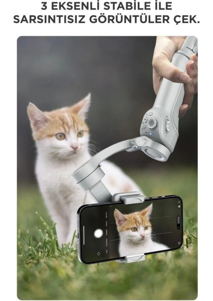 M01 Gri Çok Amaçlı Gimbal Özellikli Tripod Selfie Çubuğu