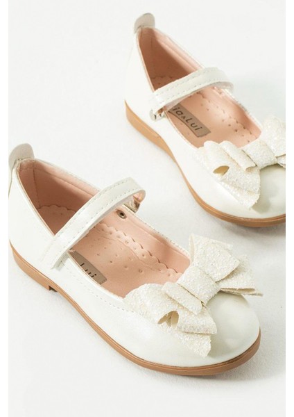 Adel Simli Çift Fiyonklu Babet Şık ve Rahat Özel Gün Kız Çocuk Ayakkabı modelleri