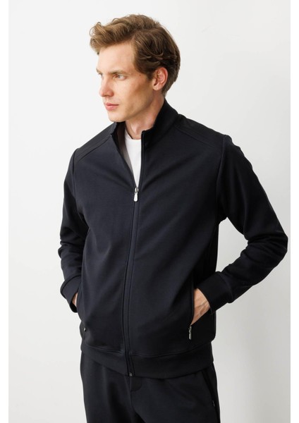 Erkek Hakim Yaka Eşofman Üstü K.lacivert