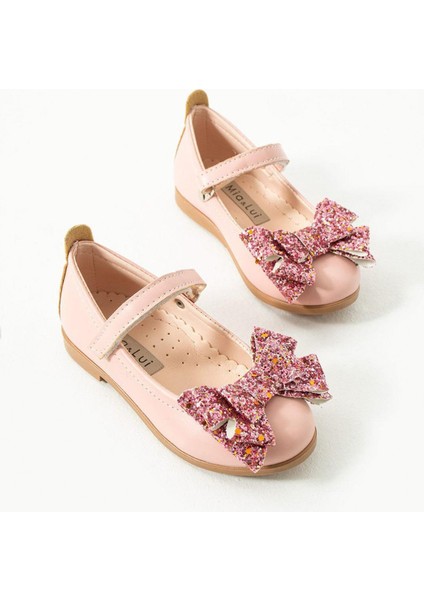 Adel Simli Çift Fiyonklu Babet Şık ve Rahat Özel Gün Kız Çocuk Ayakkabı
