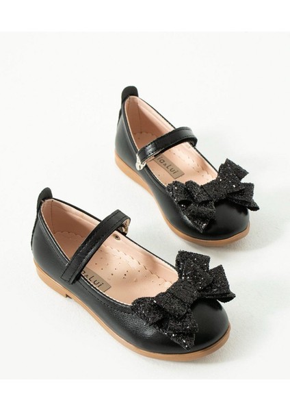 Adel Simli Çift Fiyonklu Babet Şık ve Rahat Özel Gün Kız Çocuk Ayakkabı