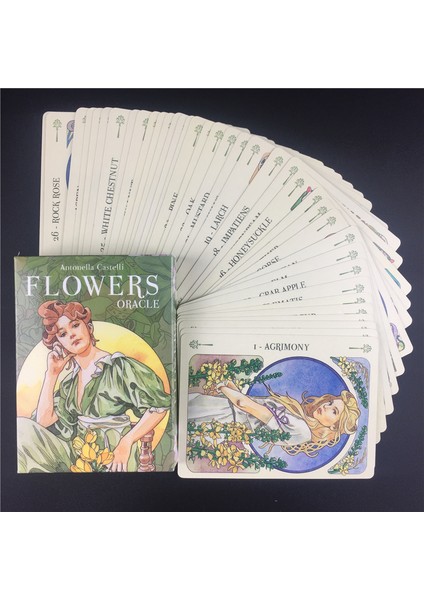 78 Adet TT22 Stili Çiçekler Oracle Ingilizce Versiyonu Kehanet Kader Oyun Güverte Tarot Masa Masa Oyunları Pdf Rehberi Ile Oyun Kartları (Yurt Dışından)