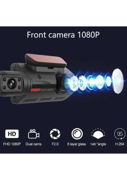 Full Hd 1080P Çift Kamera 3.5" IPS Ekran Araç Içi Kamera fırsatları