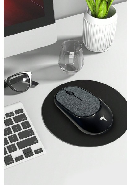 Ergonomik Sessiz Kablosuz Siyah Optik Mouse