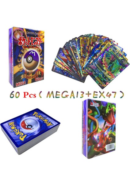 70 Adet GX69 Traıner1 Stili Kutu Başına Gx Mega Ex Kartları Yeni Pokemon Kartı Ingilizce Versiyonu Pokemon Ptcg Savaş Koleksiyonu Kart Kutusu Çocuklar Oyuncak Hediye (Yurt Dışından)