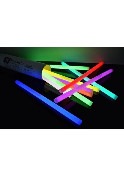 Karanlıkta Yanan Parlayan Fosforlu Glow Stick Çubuk Bileklik 50 Adet