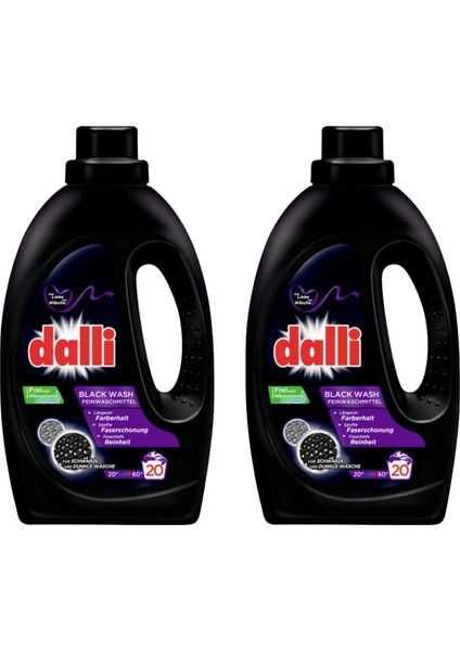 Siyah Çamaşırlar Için Sıvı Çamaşır Deterjanı 1,1 Lt 20 Yıkama 2'li Set