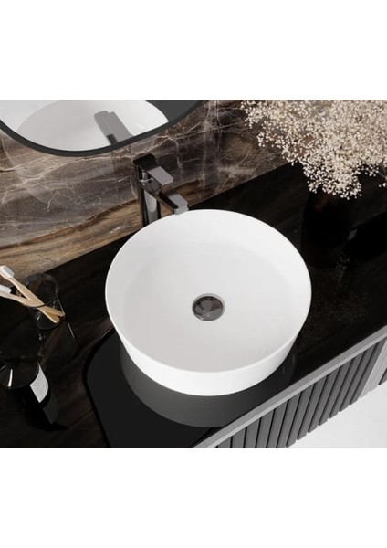 CREAVİT LP140 Loop Tezgah üstü Yuvarlak Çanak Lavabo Ø40 cm fiyatları