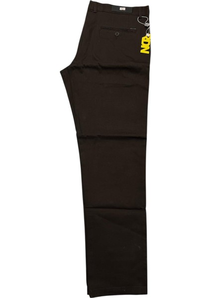 Koyu Kahverengi Erkek Keten Pantolon