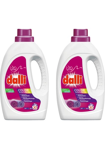 Renkli Çamaşırlar Için Renk Koruma Özellikli Sıvı Çamaşır Deterjanı 1,1 Lt 20 Yıkama 2'li Set