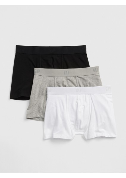 Erkek Çok Renkli 3'lü Boxer Brief Trunk Seti
