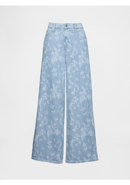 Kadın Açık Mavi Mid Rise Ultrasoft Baggy Jean Pantolon fiyatları