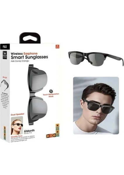 Unisex Bluetooth 5.3 Hıfı Çift Hoparlörlü Akıllı Uv Hd Güneş Gözlüğü - Dokunmatik Kontrol