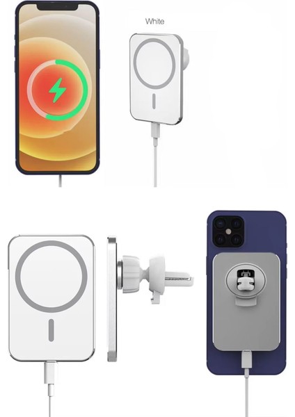 Kablosuz Şarj Araç Içi Havalandırma Telefon Tutucu 15W Wireless Hızlı Şarj Cihazı Magsafe Uyumlu fiyatları