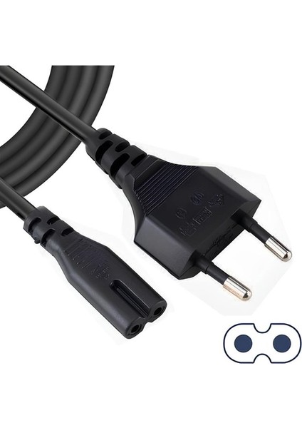 220V Teyp Elektrik Fişi Kablosu 1,5 Metre | Dayanıklı ve Güvenli Kablo