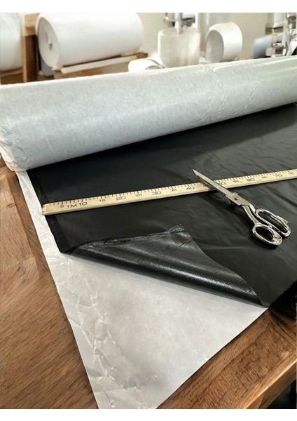 Siyah Yapışkanlı Deri Kaplama 100X150 cm – Kendinden Yapışkanlı,