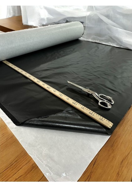 Siyah Yapışkanlı Deri Kaplama 100X150 cm – Kendinden Yapışkanlı,