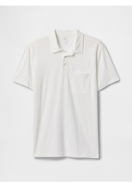 Erkek Beyaz Cepli Polo T-Shirt fırsatları