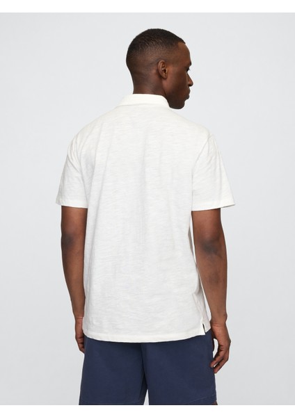 Erkek Beyaz Cepli Polo T-Shirt indirimleri