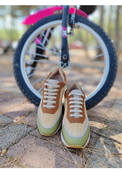 9036-TABA Hasır Detaylı Sneaker