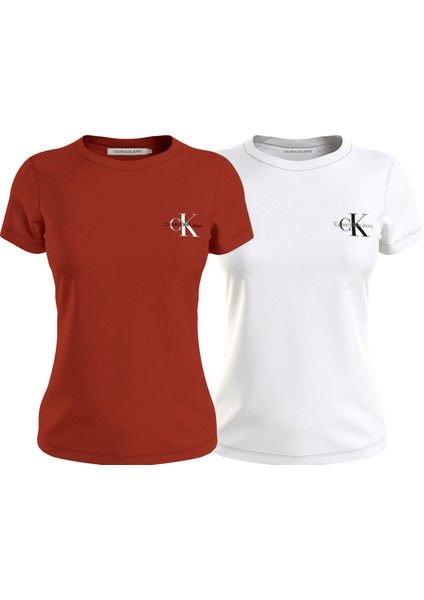 Calvın Kleın 2-Pack Monologo Slım Tee T-Shirt
