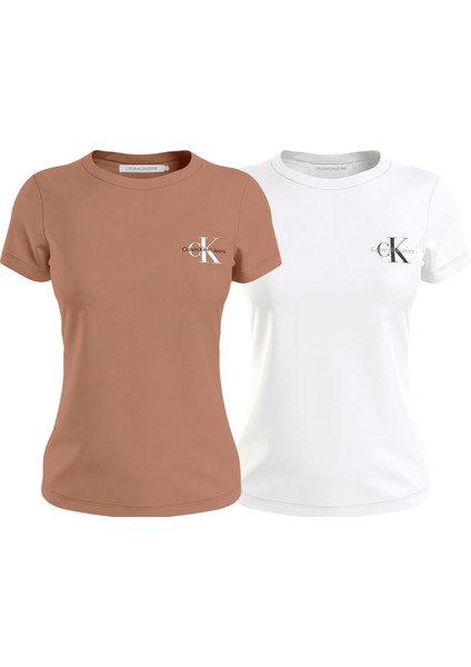 Calvın Kleın 2-Pack Monologo Slım Tee T-Shirt