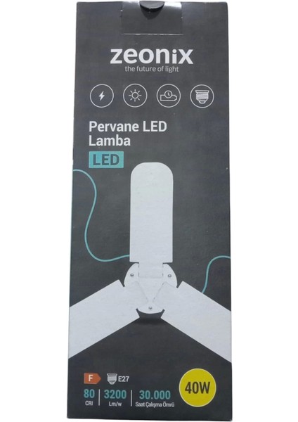 Zeonix 40W 3 Kanatlı Pervane Ampul