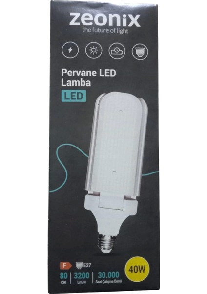 Zeonix 40W 3 Kanatlı Pervane Ampul