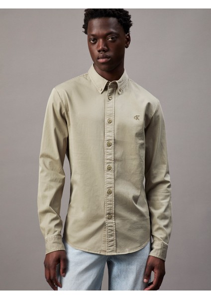 Calvın Kleın Garment Dye Cotton Twıll Shırt Gömlek