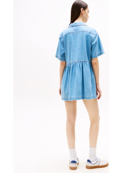 Tommy Hılfıger Tjw Lt Denım Dress Ext Elbise fırsatları