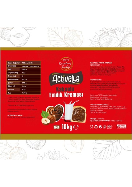 Kakaolu Fındık Kreması 10kg