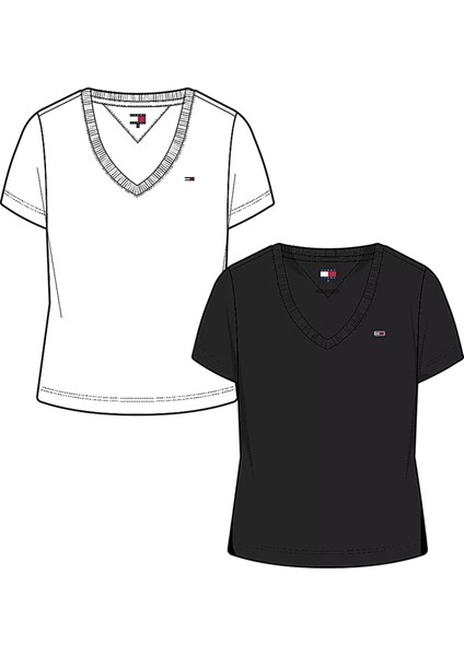 Tommy Hılfıger Tjw 2pack V-Neck Tee T-Shirt