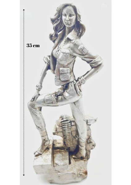 Dekoratif Büyük Boy Asi Kızlar Biblo Polyester Döküm Heykel 35 cm fiyatları