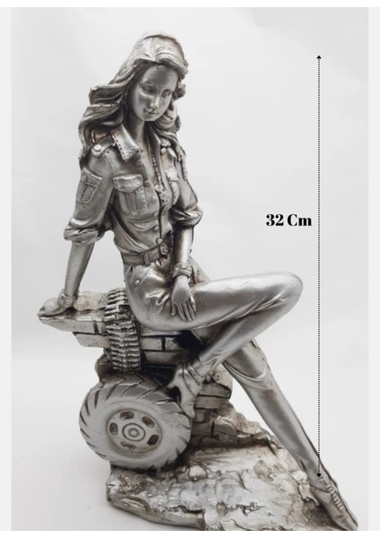 Dekoratif Büyük Boy Asi Kızlar Biblo Polyester Döküm Heykel 35 cm modelleri