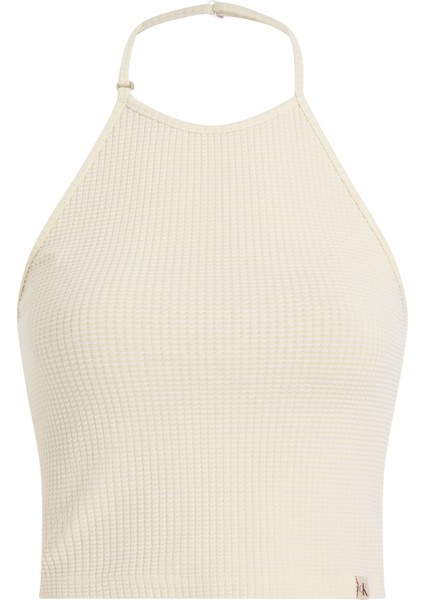 Calvın Kleın Waffle Texture Halterneck Top T-Shirt