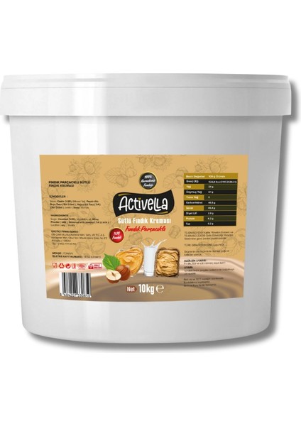 Sütlü Fındık Kreması Parçacıklı 10kg %30 Fındıklı