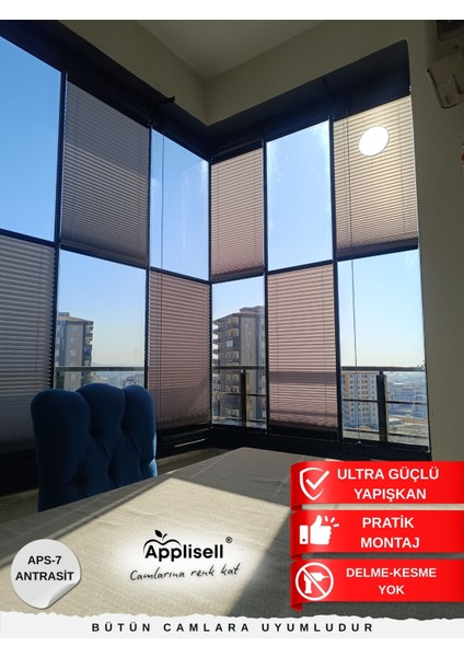 Yapışkanlı Plise Perde