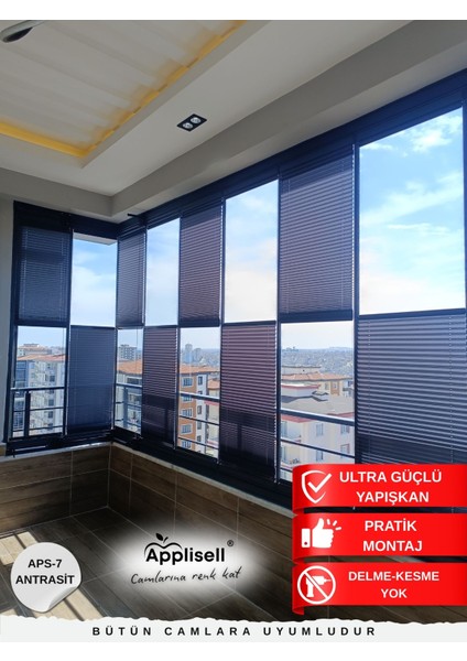 Yapışkanlı Plise Perde