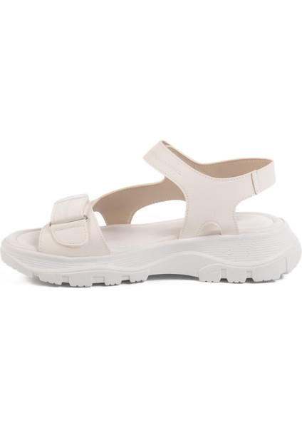 Beyaz Cırtlı Hafif Kadın Sandalet T-006 Z fiyatları